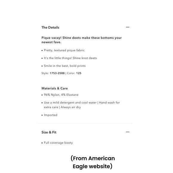 New American Eagle AERIE Animal Print Pique Knot Bikini Bottom Zebra Gold Sz L - Picture 11 of 11